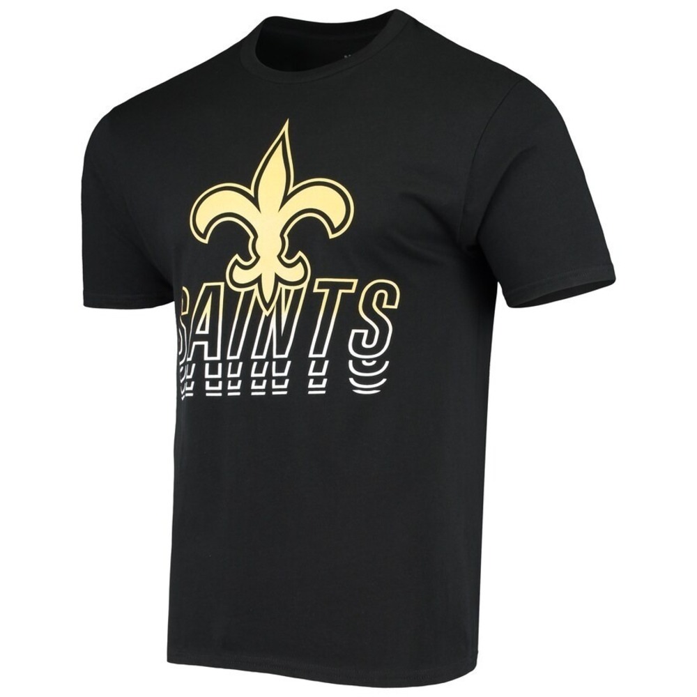 Mens Junk Food Black New Orleans Saints Repeat Win T-Shirt